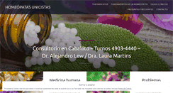 Desktop Screenshot of homeopatasunicistas.com